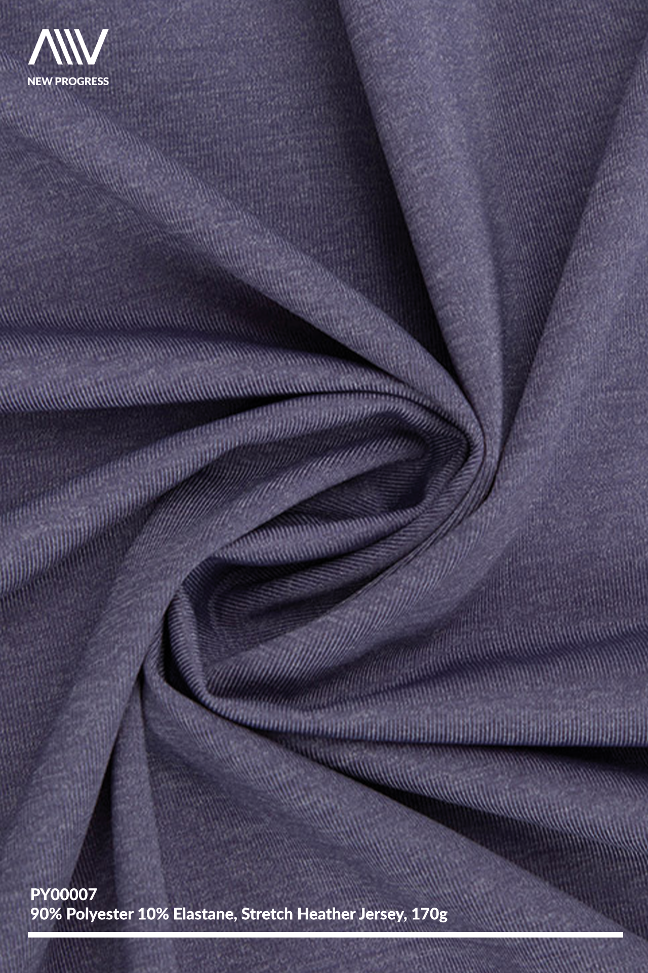 PY00007 - QUICK-DRY LIGHTWEIGHT STRETCH HEATHER JERSEY - 170G
