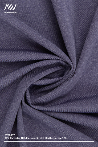 PY00007 - QUICK-DRY LIGHTWEIGHT STRETCH HEATHER JERSEY - 170G