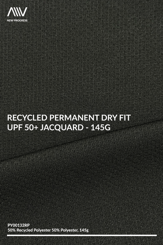 PY00132RP - Recycled Permanent Dry Fit UPF 50+ Jacquard - 145G
