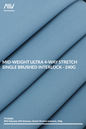 PYIS0002 - MID-WEIGHT ULTRA 4-WAY STRETCH SINGLE BRUSHED INTERLOCK - 240G