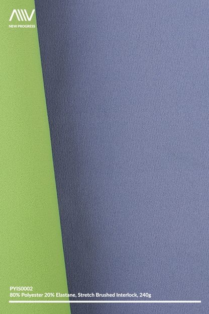 PYIS0002 - MID-WEIGHT ULTRA 4-WAY STRETCH SINGLE BRUSHED INTERLOCK - 240G