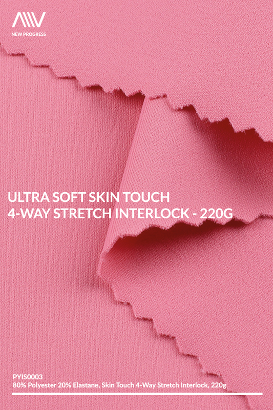 PYIS0003 - ULTRA SOFT SKIN TOUCH 4-WAY STRETCH INTERLOCK - 220G