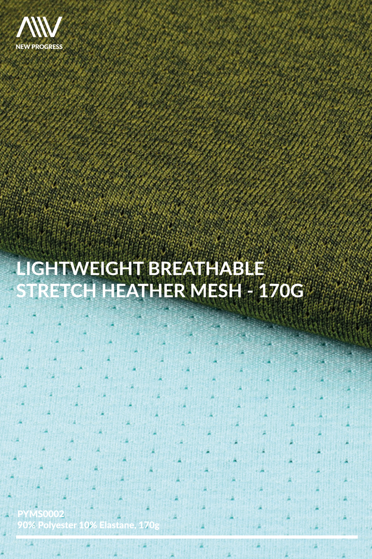PYMS0002 - Lightweight Breathable Stretch Heather Mesh - 170G