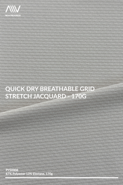 PYS0008 - Quick Dry Breathable Grid Stretch Jacquard - 170G