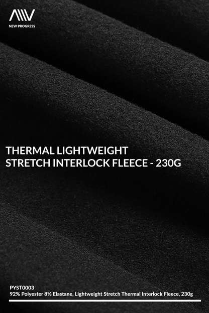 PYST0003 - THERMAL LIGHTWEIGHT STRETCH INTERLOCK FLEECE - 230G
