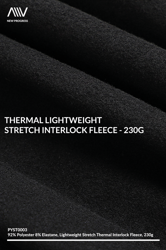 PYST0003 - THERMAL LIGHTWEIGHT STRETCH INTERLOCK FLEECE - 230G