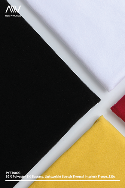 PYST0003 - THERMAL LIGHTWEIGHT STRETCH INTERLOCK FLEECE - 230G