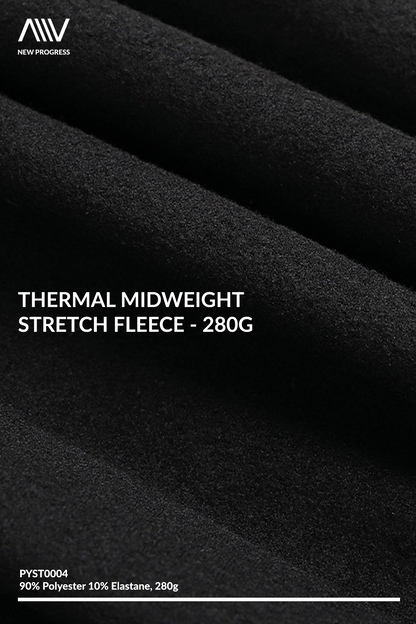 SPN22024D - Stretch Thermal Fleece Curve Hem Outdoor Hoodie