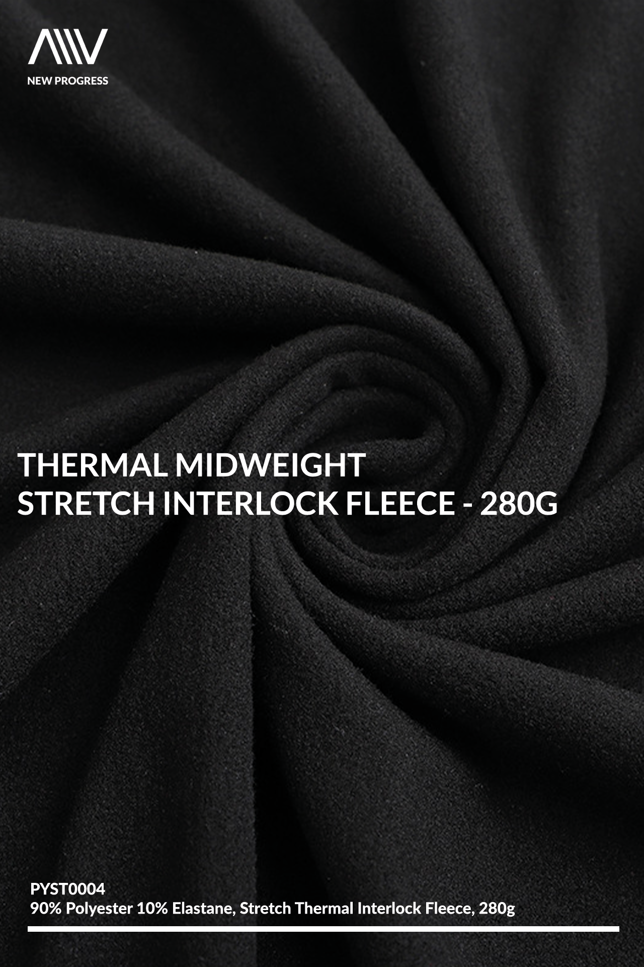 PYST0004 - THERMAL MIDWEIGHT STRETCH INTERLOCK FLEECE - 280G