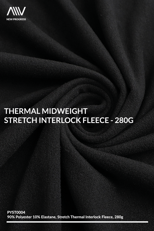 PYST0004 - THERMAL MIDWEIGHT STRETCH INTERLOCK FLEECE - 280G