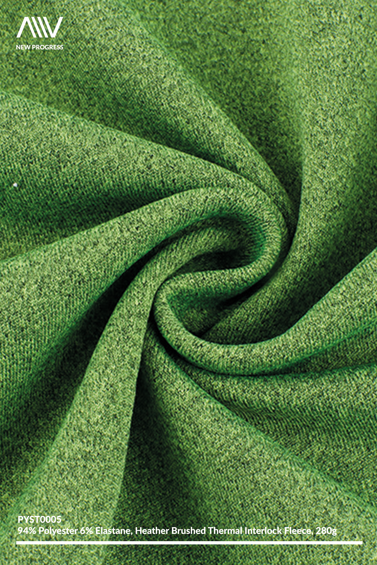 PYST0005 - THERMAL MIDWEIGHT STRETCH HEATHER INTERLOCK FLEECE - 280G