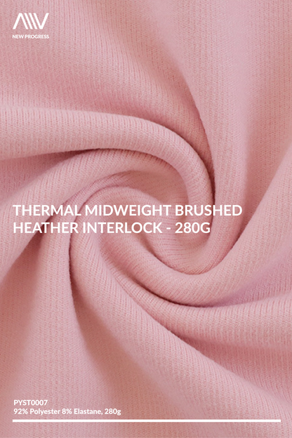 PYST0007 - Thermal Midweight Brushed Heather Interlock - 280G