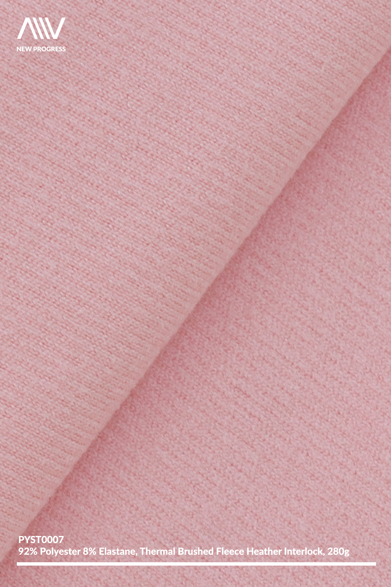 PYST0007 - THERMAL MIDWEIGHT BRUSHED FLEECE STRETCH HEATHER INTERLOCK - 280G