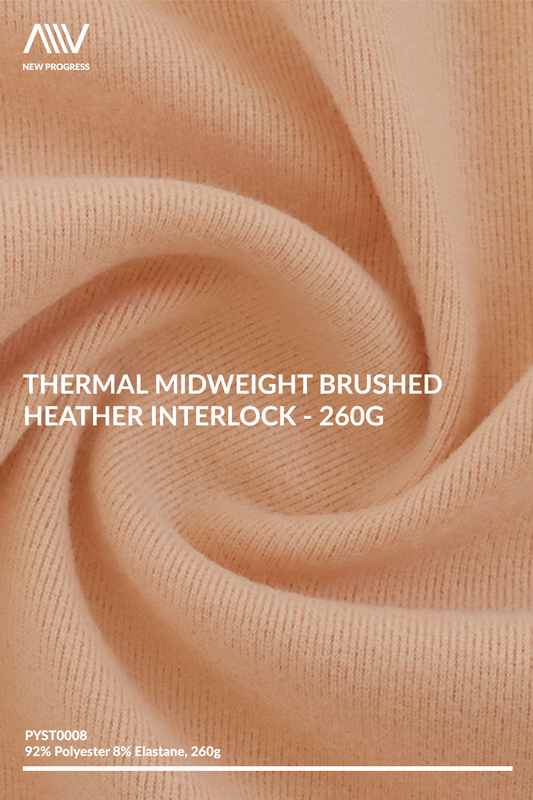 PYST0008 - Thermal Midweight Brushed Heather Interlock - 260G