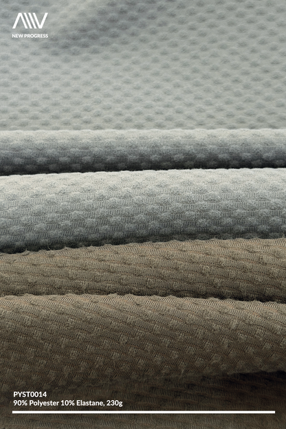 PYST0014 - Lightweight Tofu Grid Stretch D/K Jacquard - 230G