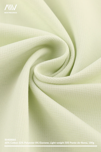 RM00005 - ULTRA SOFT LIGHT-WEIGHT 50S COTTON BLEND STRETCH PONTE-DE-ROMA - 180G