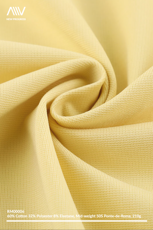 RM00006 - ULTRA SOFT MID-WEIGHT 50S COTTON BLEND STRETCH PONTE-DE-ROMA - 210G