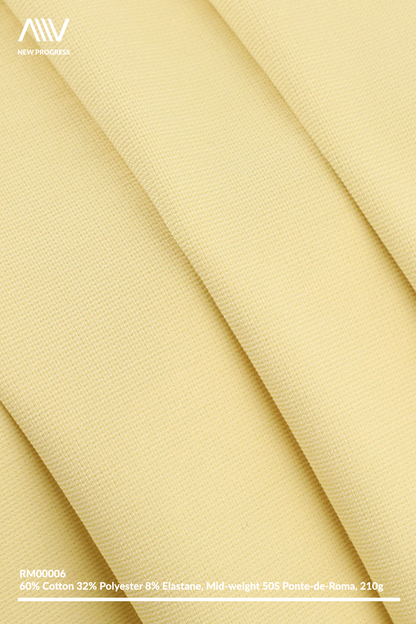 RM00006 - ULTRA SOFT MID-WEIGHT 50S COTTON BLEND STRETCH PONTE-DE-ROMA - 210G