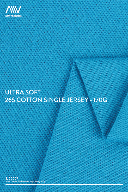 SJ00007 - ULTRA SOFT 26S COTTON SINGLE JERSEY - 170G