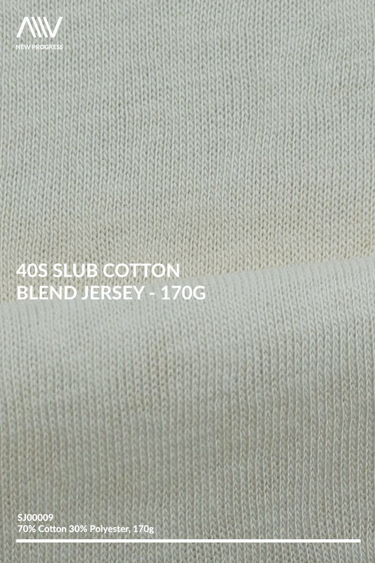 SJ00009 - 40s Slub Cotton Blend Jersey - 170G