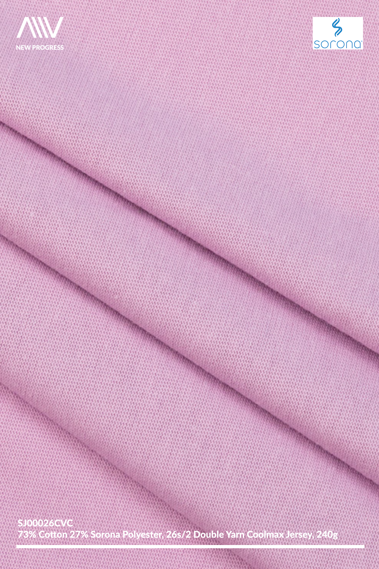 SJ00026CVC - QUICK-DRY COOLMAX COTTON BLEND 26S/2 DOUBLE YARN JERSEY - 240G