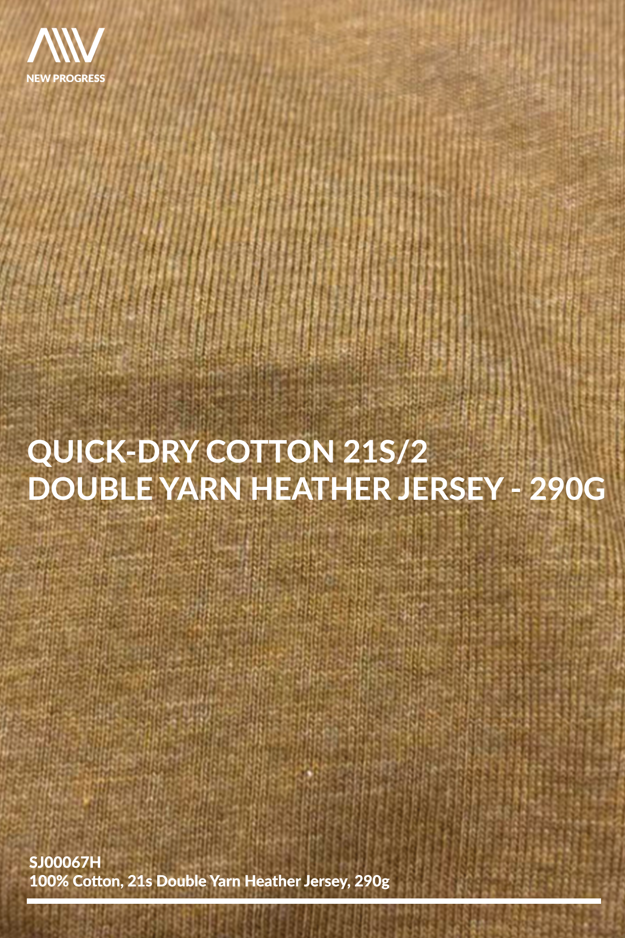 SJ00067H - QUICK-DRY COTTON 21S/2 DOUBLE YARN HEATHER JERSEY - 290G