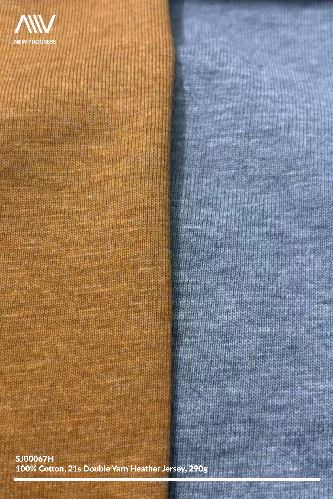 SJ00067H - QUICK-DRY COTTON 21S/2 DOUBLE YARN HEATHER JERSEY - 290G