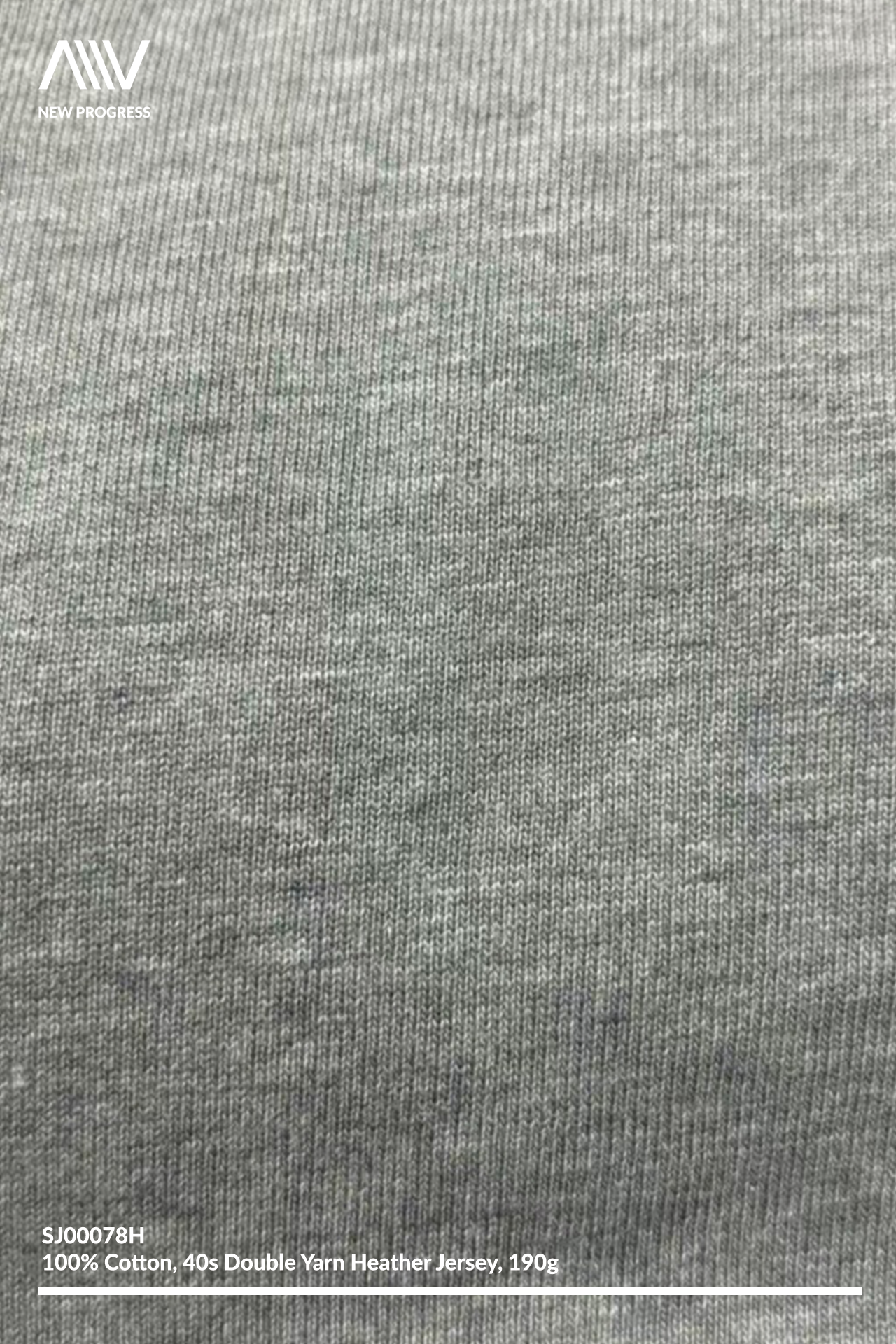 SJ00078H - QUICK-DRY COTTON 40S/2 DOUBLE YARN HEATHER JERSEY - 190G