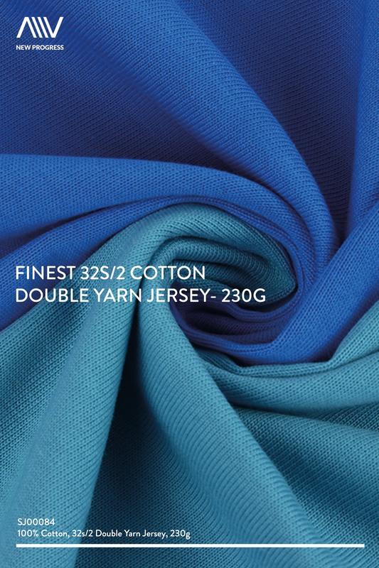 SJ00084 - FINEST 32S/2 COTTON DOUBLE YARN JERSEY - 230G