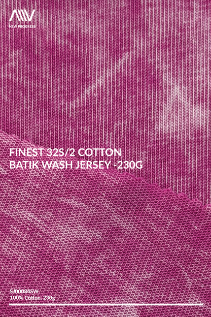 SJ00084SW - Finest 32s/2 Cotton Batik Wash Jersey - 230G