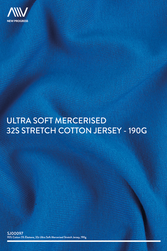 SJ00097 - ULTRA SOFT MERCERISED 32S STRETCH COTTON JERSEY - 190G