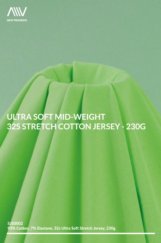 SJS0002 - ULTRA SOFT MID-WEIGHT 32S STRETCH COTTON JERSEY - 230G