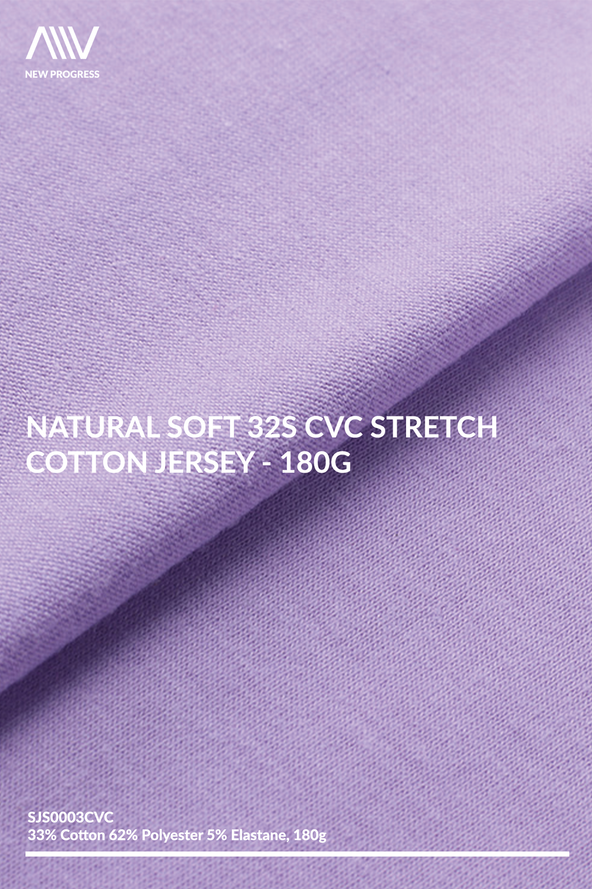 SJS0003CVC - Natural Soft 32s CVC Stretch Cotton Jersey - 180G