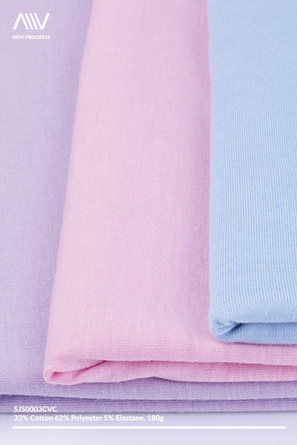 SJS0003CVC - Natural Soft 32s CVC Stretch Cotton Jersey - 180G