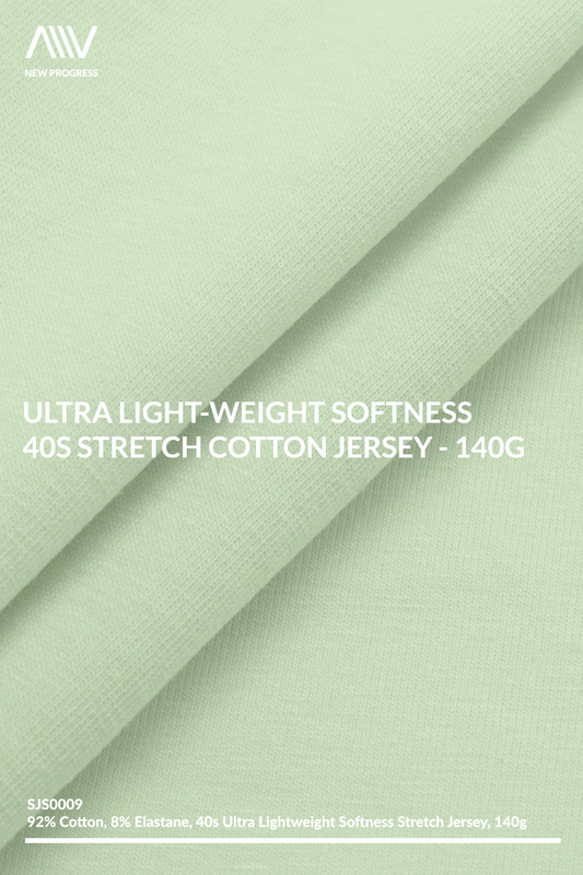SJS0009 - ULTRA LIGHT-WEIGHT SOFTNESS 40S STRETCH COTTON JERSEY - 140G