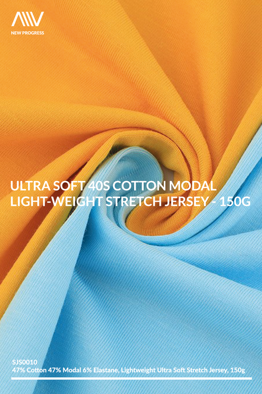 SJS0010 - ULTRA SOFT 40S COTTON MODAL STRETCH JERSEY - 150G