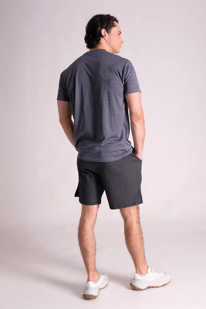 SPE0114 - Mid-weight Stretch Nylon Performance Short 7.0" - Heather Charcoal Grey