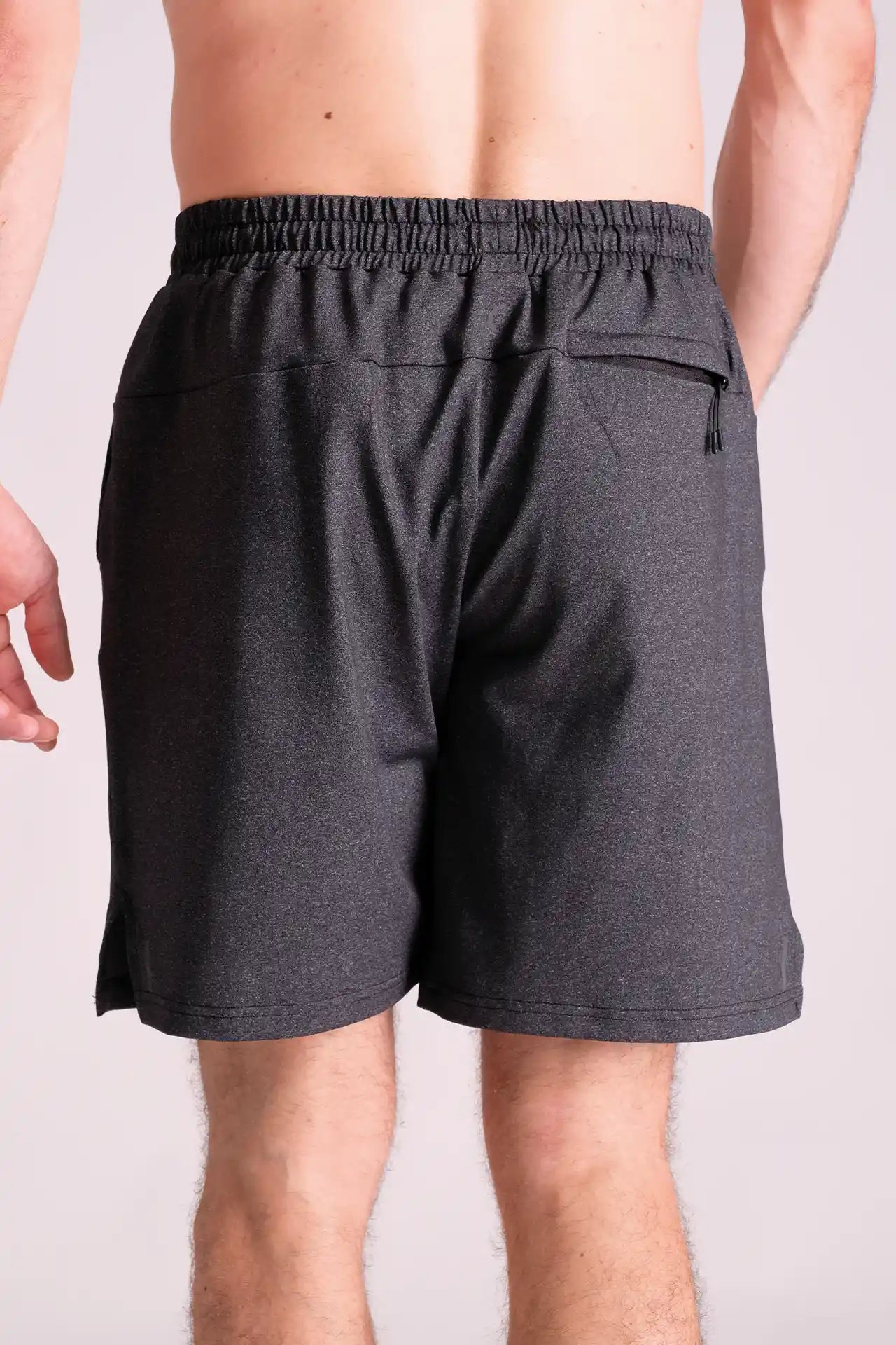 SPE0114 - Mid-weight Stretch Nylon Performance Short 7.0" - Heather Charcoal Grey