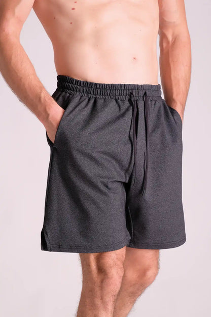 SPE0114 - Mid-weight Stretch Nylon Performance Short 7.0" - Heather Charcoal Grey
