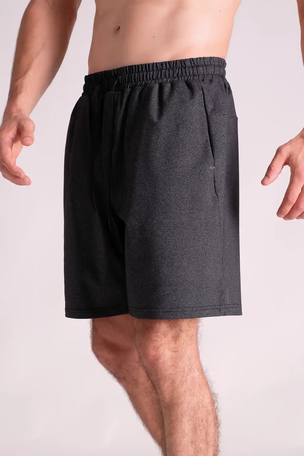 SPE0114 - Mid-weight Stretch Nylon Performance Short 7.0" - Heather Charcoal Grey