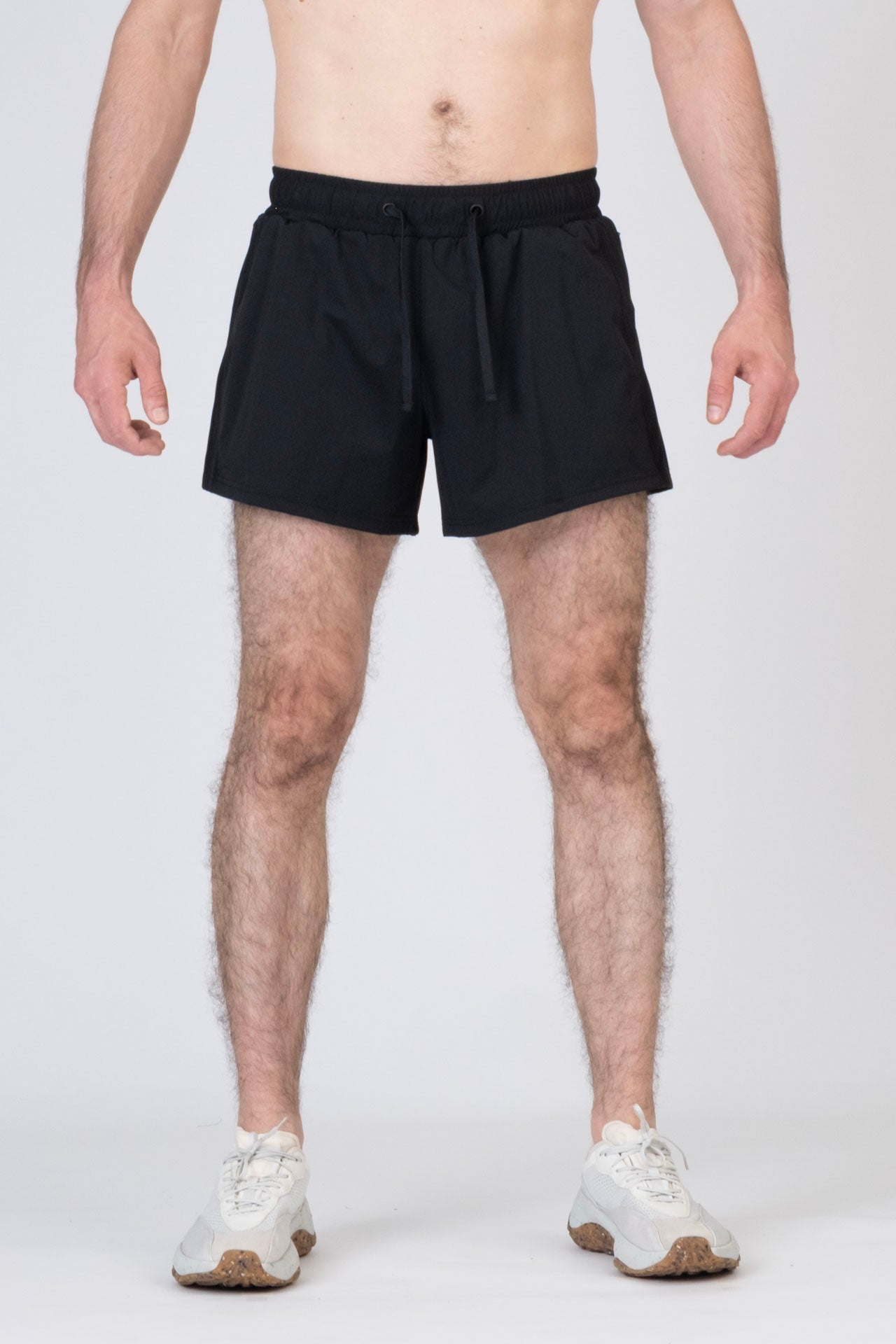 SPE0125 - Lightweight Stretch Nylon Workout Short 4.0" - Black