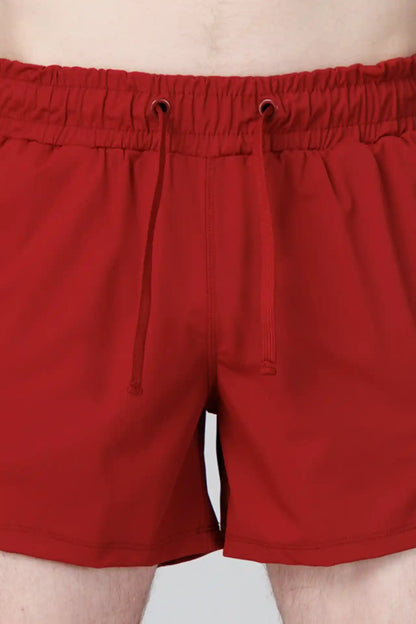 SPE0125 - Lightweight Stretch Nylon Workout Short 4.0" - Wine