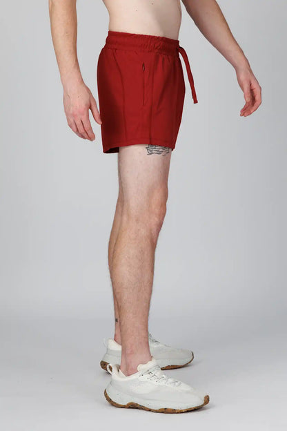 SPE0125 - Lightweight Stretch Nylon Workout Short 4.0" - Wine