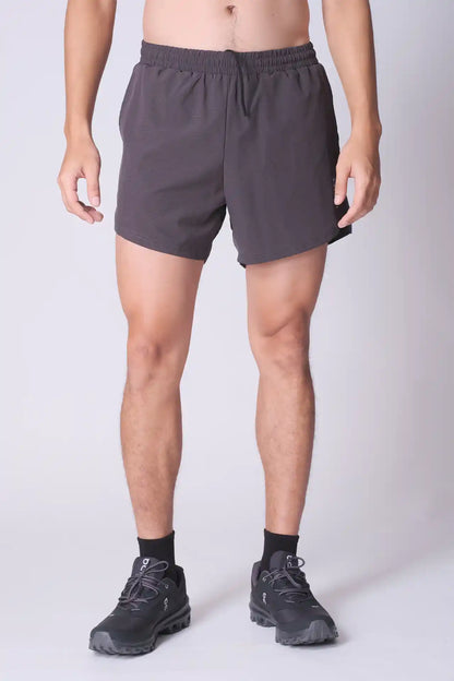 SPE0136 - Lightweight Stretch Ripstop Running Shorts 4.5" - Dark Grey