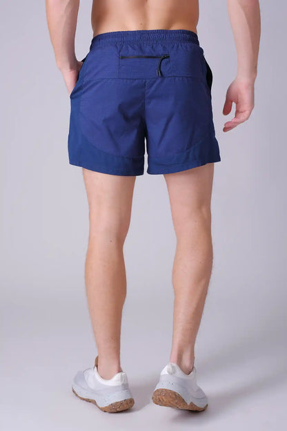 SPE0136 - Lightweight Stretch Ripstop Running Shorts 4.5" - Navy