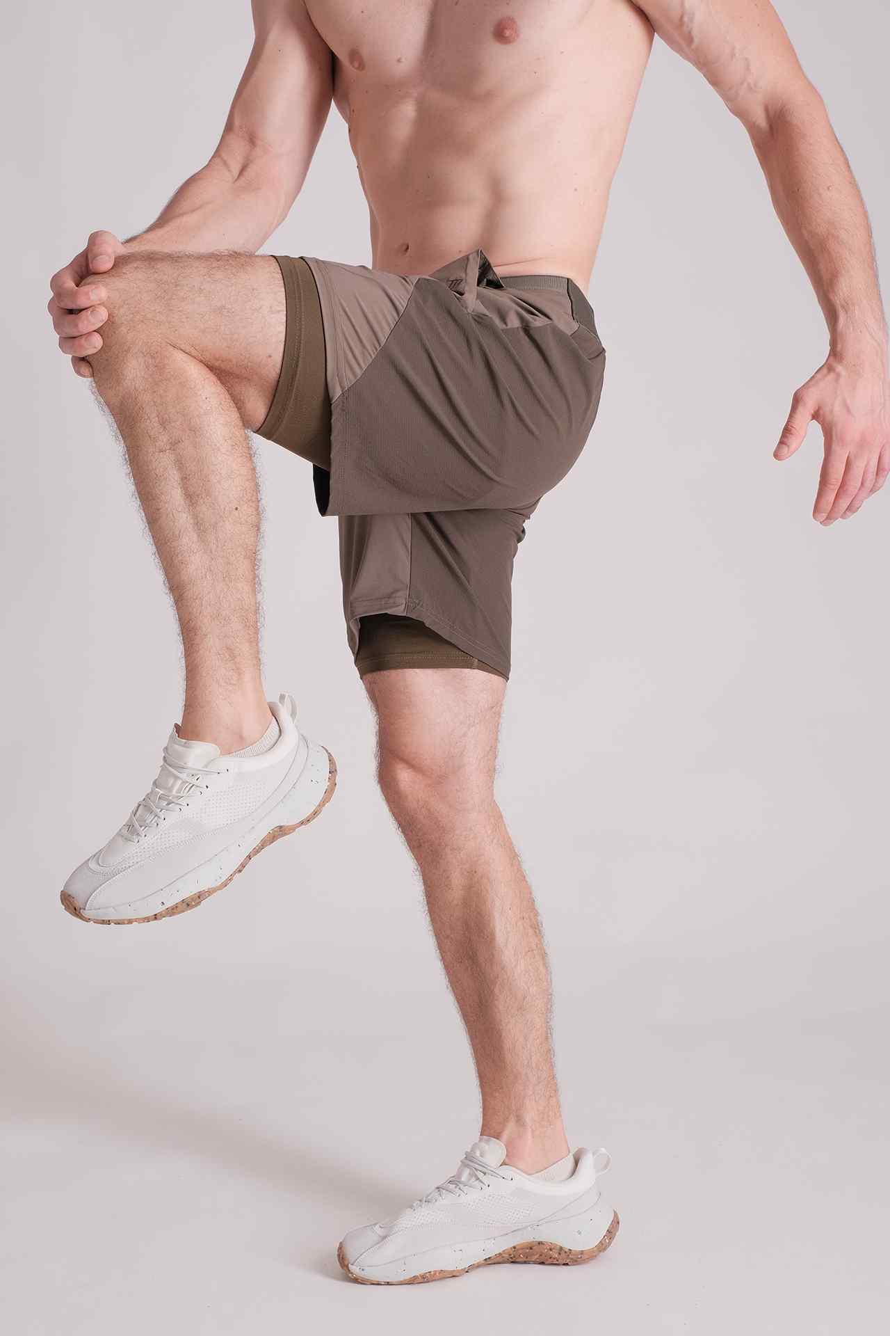 SPE0139 - Lightweight Stretch Nylon Workout Liner Short 7.0" - Army