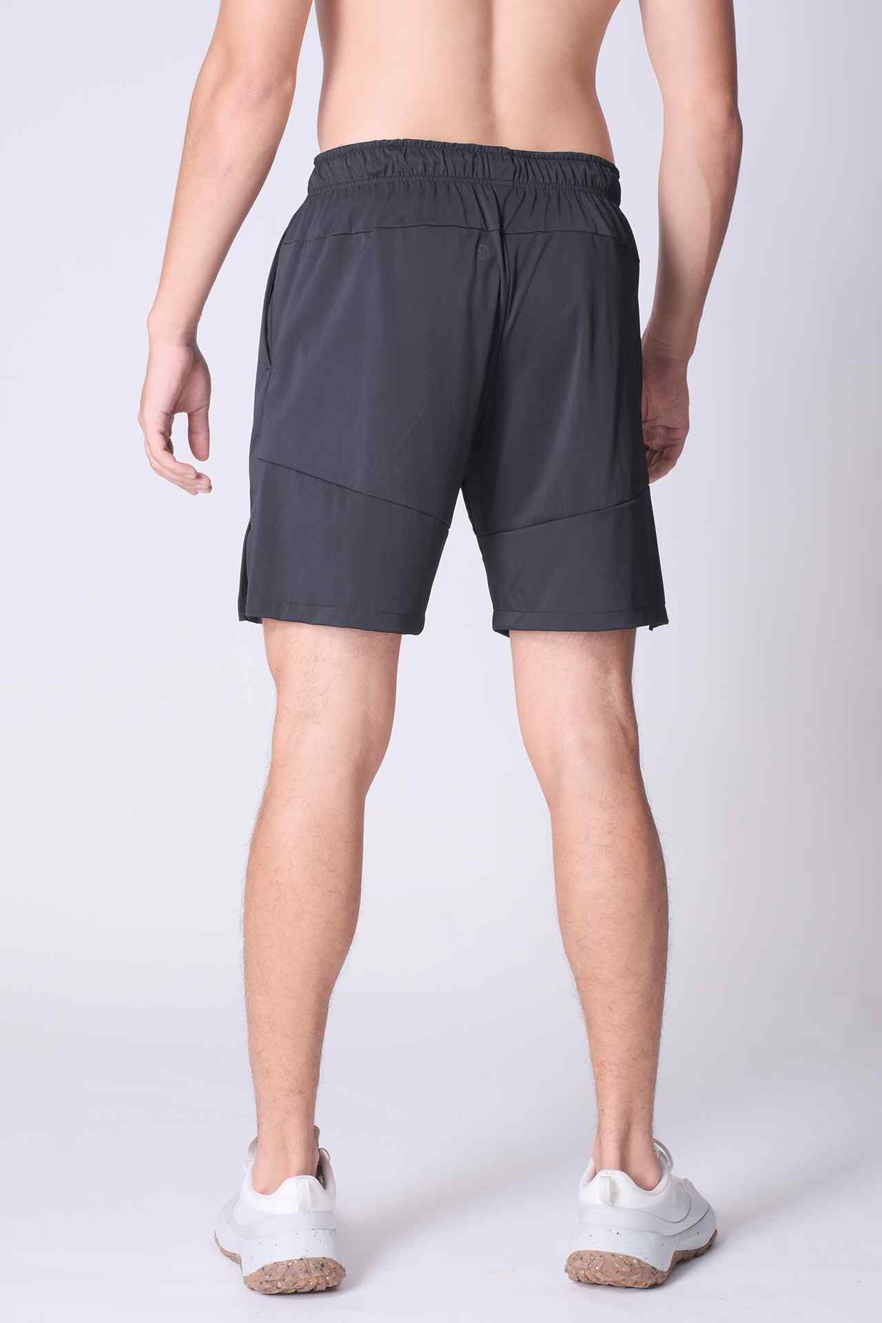 SPE0146 - Cool Touch Wrap Stretch Workout Short 7" - Black
