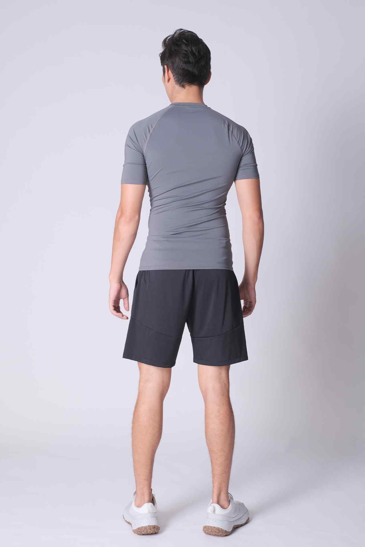 SPE0146 - Cool Touch Wrap Stretch Workout Short 7" - Black