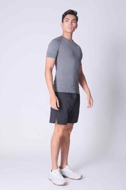 SPE0146 - Cool Touch Wrap Stretch Workout Short 7" - Black