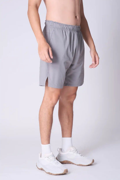 SPE0146 - Stretch Jacquard Knitting Workout Short 7.0" - Grey